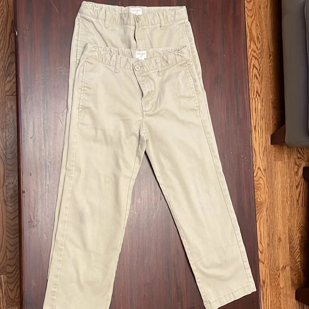 Cat & Jack straight khakis boys size 10 Husky